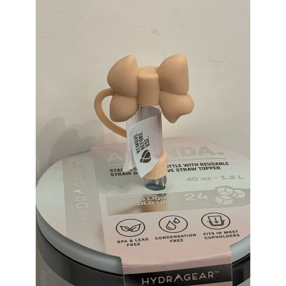 HYDRAGEAR Floral Cottagecore Coquette Stainless Steel Tumbler 40 Oz Bow Straw - Picture 2 of 8